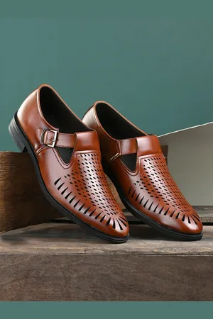 San Frissco Men Tan Shoe-Style Sandals