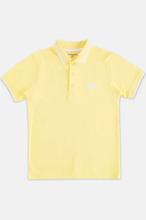 Pantaloons Boys Yellow Polo Collar Cotton T-shirt