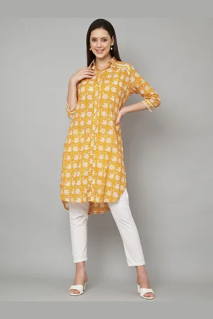 FABRIC FITOOR Women Ethnic Motifs Printed Flared Sleeves Sequinned Floral Kurta