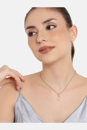 ESTELE Rose Gold-Plated Contemporary Pendants with Chains