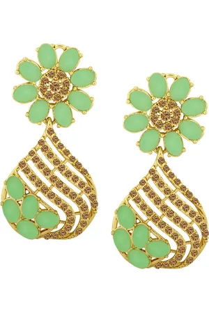 Alamod Gold-Plated Floral Drop Earrings