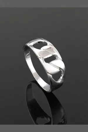 ESTELE Rhodium-Plated Adjustable Finger Ring