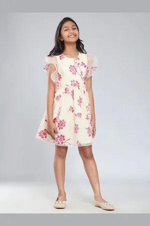 CACA CINA Beige Floral Net Dress