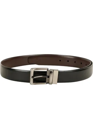 ZEVORA Men Black & Brown Solid Reversible Belt