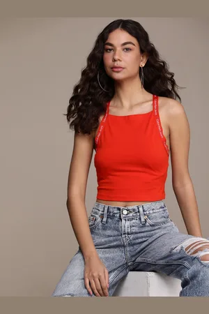 Calvin Klein Shoulder Straps Crop Top