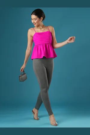 Globus Women Skinny Fit Mid Rise Stretchable Treggings
