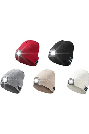 FabSeasons Unisex Beanie with Rechargeable LED Lights & Wireless Bluetooth Headphones