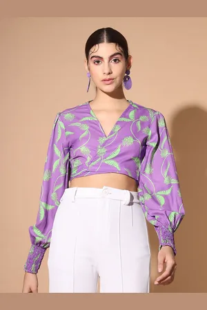 Cation Women Abstract Printed Round Neck Top