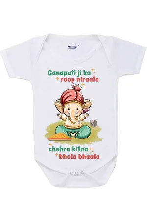 KNITROOT Kids Ganapati Design Rompers