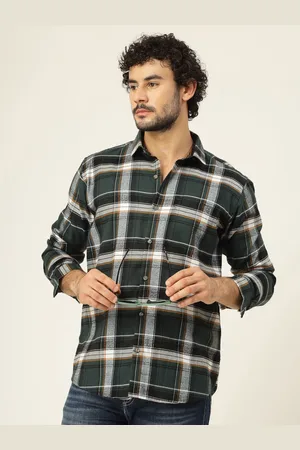 JADEBERRY Men Classic Slim Fit Tartan Checks Opaque Checked Casual Shirt