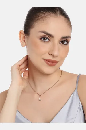ESTELE Rose Gold-Plated Contemporary Pendants with Chains