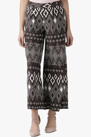 DODO & MOA Women Geometric Printed Relaxed Parallel Trousers