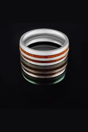 Saizen Men Silver-Plated Stainless Steel Finger Ring