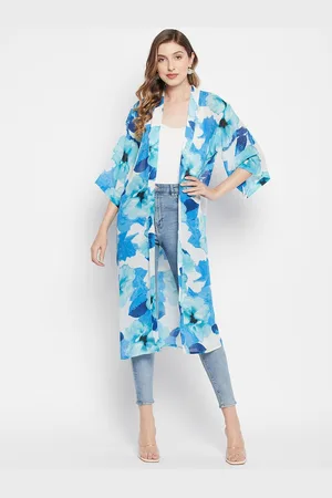 Color Cocktail Women Printed Longline Shrug