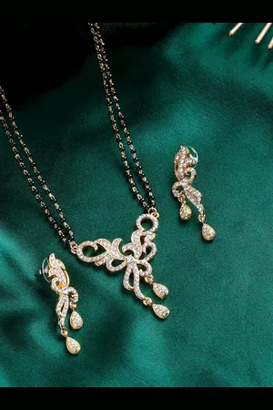 ESTELE Gold Plated Inventive Designer Mangalsutra Necklace Set