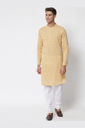 akheri Floral Embroidered Straight Pure Cotton Kurta
