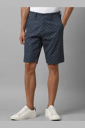 Louis Philippe Men Abstract Printed Slim Fit Shorts