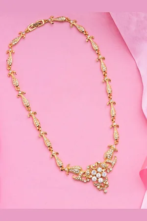 ESTELE Gold-Plated Stone Studded Necklace