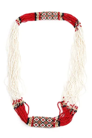 Alberre Odette Red & White Necklace