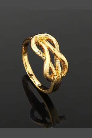 ESTELE Gold Plated Infinity Knot Finger Ring
