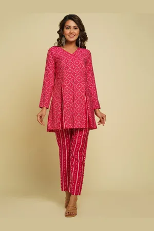 CRAFTED FOR YOU Women Printed Tunic With Trouser