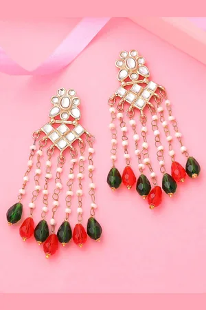 ESTELE Gold-Plated Floral Drop Earrings
