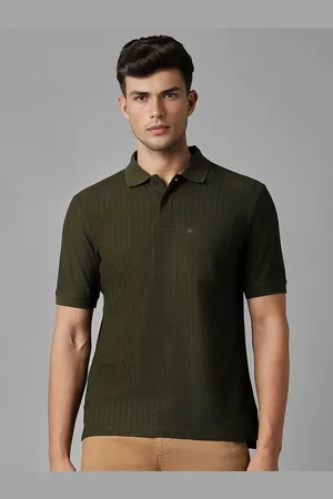 Louis Philippe Men Polo Collar Solid T-shirt