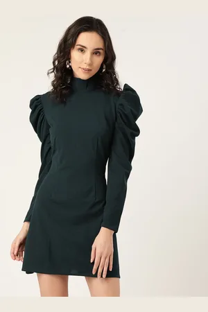 DODO & MOA Women Green Sheath Dress