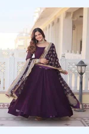 Ethnic Yard Anarkali Maxi Dress With Dupatta