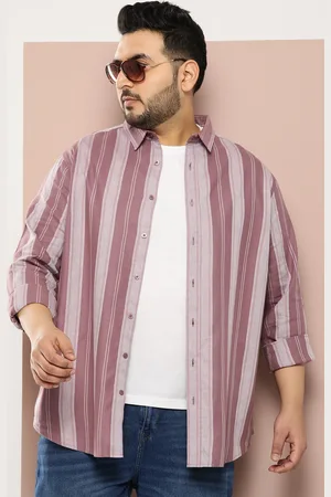 Sztori Men Plus Size Original Striped Casual Shirt