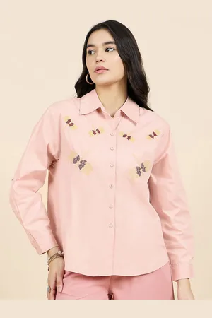 Gipsy Women Floral Print Cotton Shirt Style Top