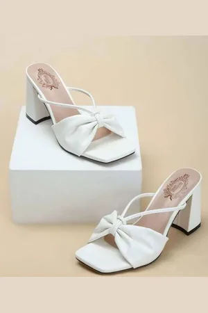 Shoetopia Girls Block Sandals with Bows