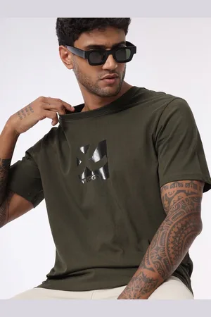 WROGN Men Graphic Printed Round Neck Cotton T-shirt