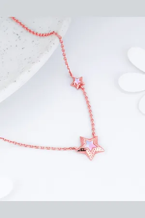 GIVA Rose Gold Plated 925 Sterling Silver Necklace