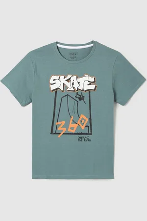 Max Collection Boys Typography Printed Applique T-shirt