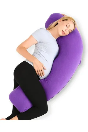 Pum Pum Purple Fibre Filled Faux Velvet Ultra Soft Maternity Pillow
