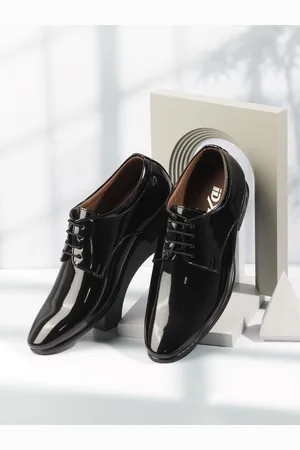 ID Men Round Toe Leather Formal Derbys