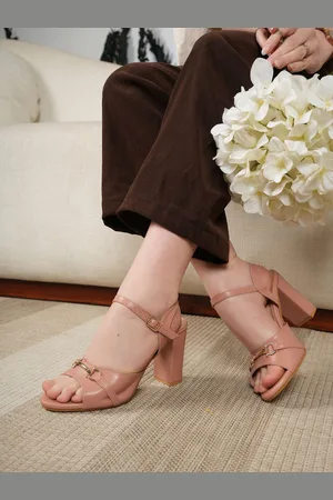 Mast & Harbour Party Block Sandals with Buckles