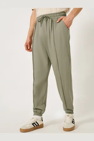 Styli Men Oversize Cotton Jogger with Raw seam detail