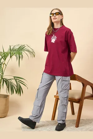 Mast & Harbour Women Printed Drop-Shoulder Sleeves T-shirt