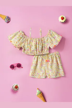 Nauti Nati Girls Printed Top with Shorts