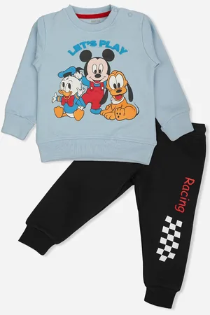 BodyCare Boys Mickey & Friends Printed Round Neck Sweatshirt With Joggers