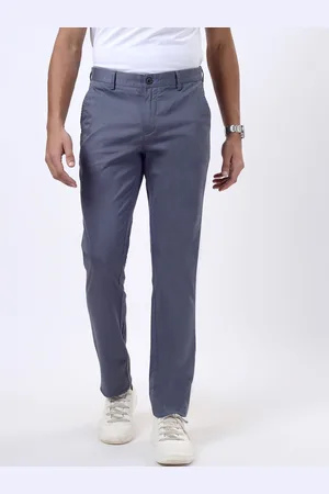 JADE BLUE Men Slim Fit Trousers