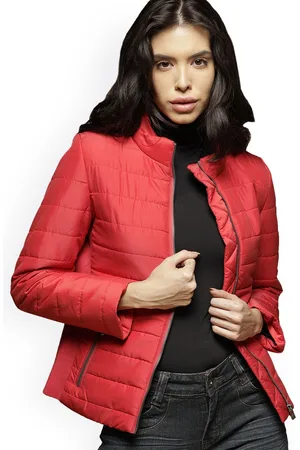 Gipsy Women Red Crop Padded Jacket