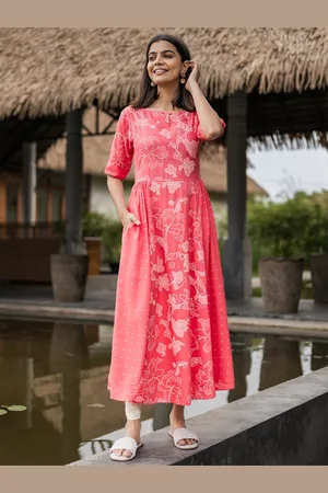 Hay Floral Printed Liva A-Line Midi Dress