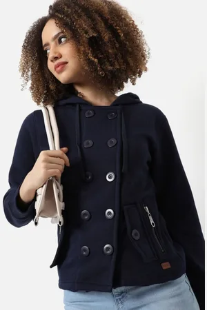 Campus Windcheater Double-Breasted Hooded Cotton Tailored Jacket