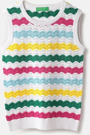 Benetton Geometric Cotton Top