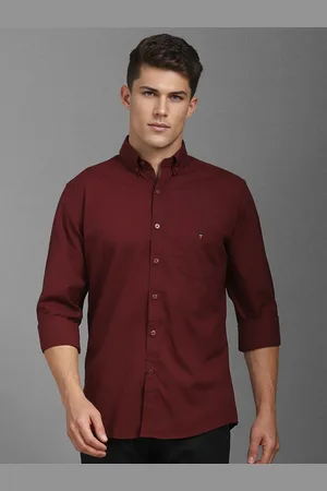 Louis Philippe Men Solid Button-Down Collar Casual Shirt