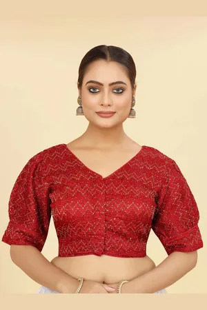 SHOPGARB Embroidered Readymade Saree Blouse
