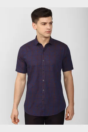 V Dot Men Purple Slim Fit Floral Casual Shirt